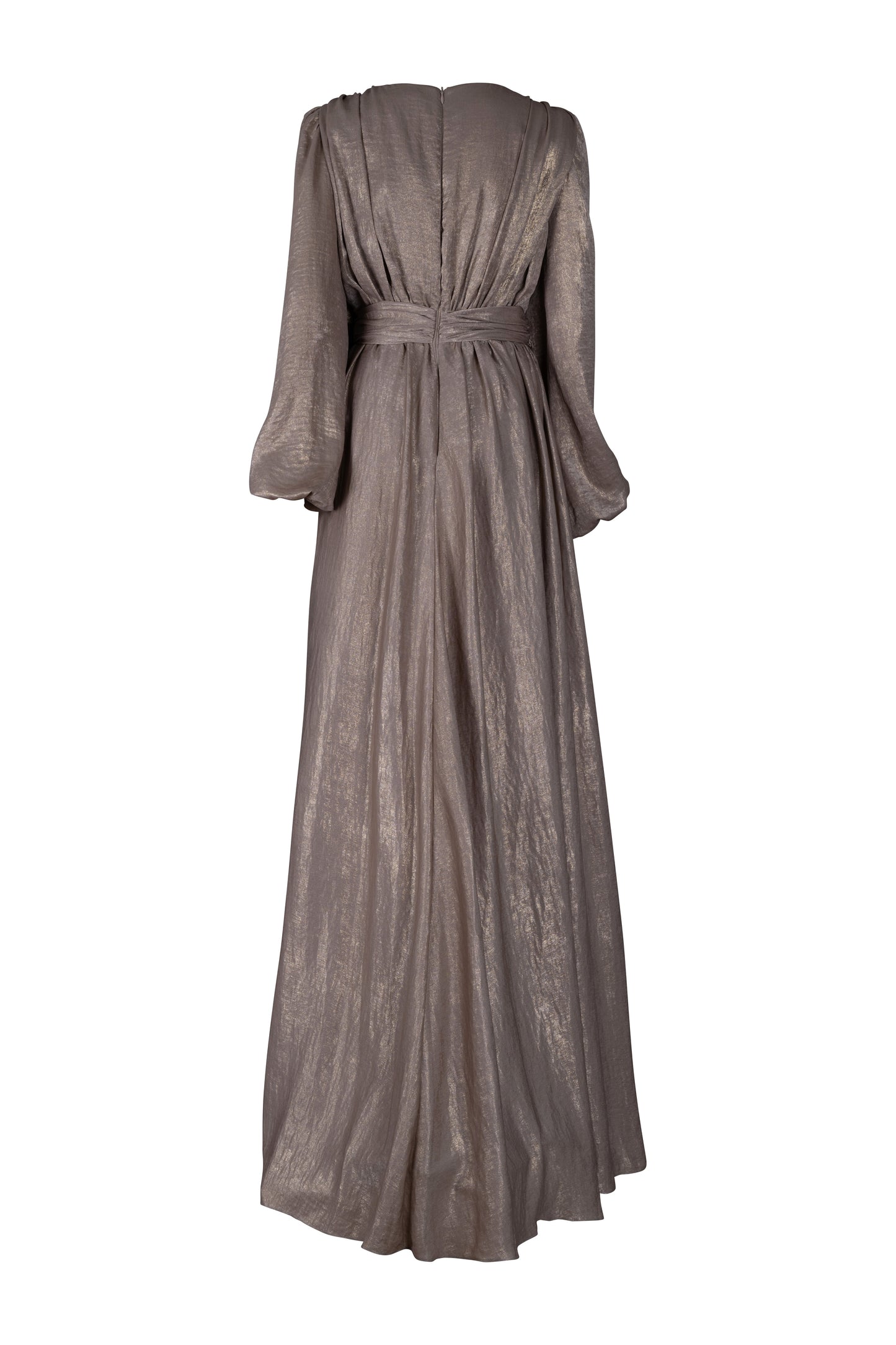 Gold Lame Floral Applique Dress