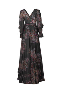 Sage Green Tulle Floral Dress