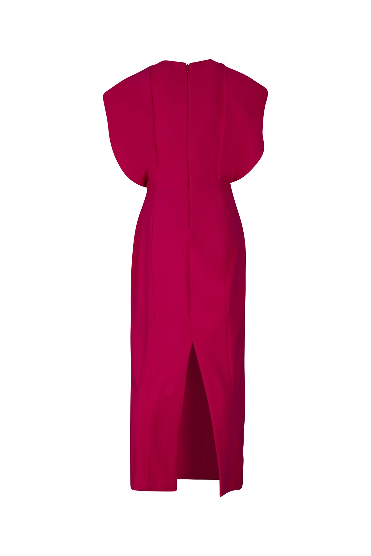 Pink Scuba Midi Dress