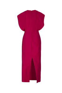 Pink Scuba Midi Dress