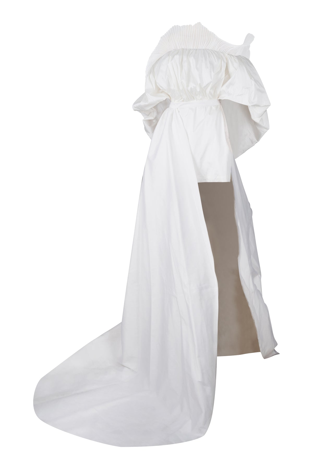 White Taffeta Mini Dress