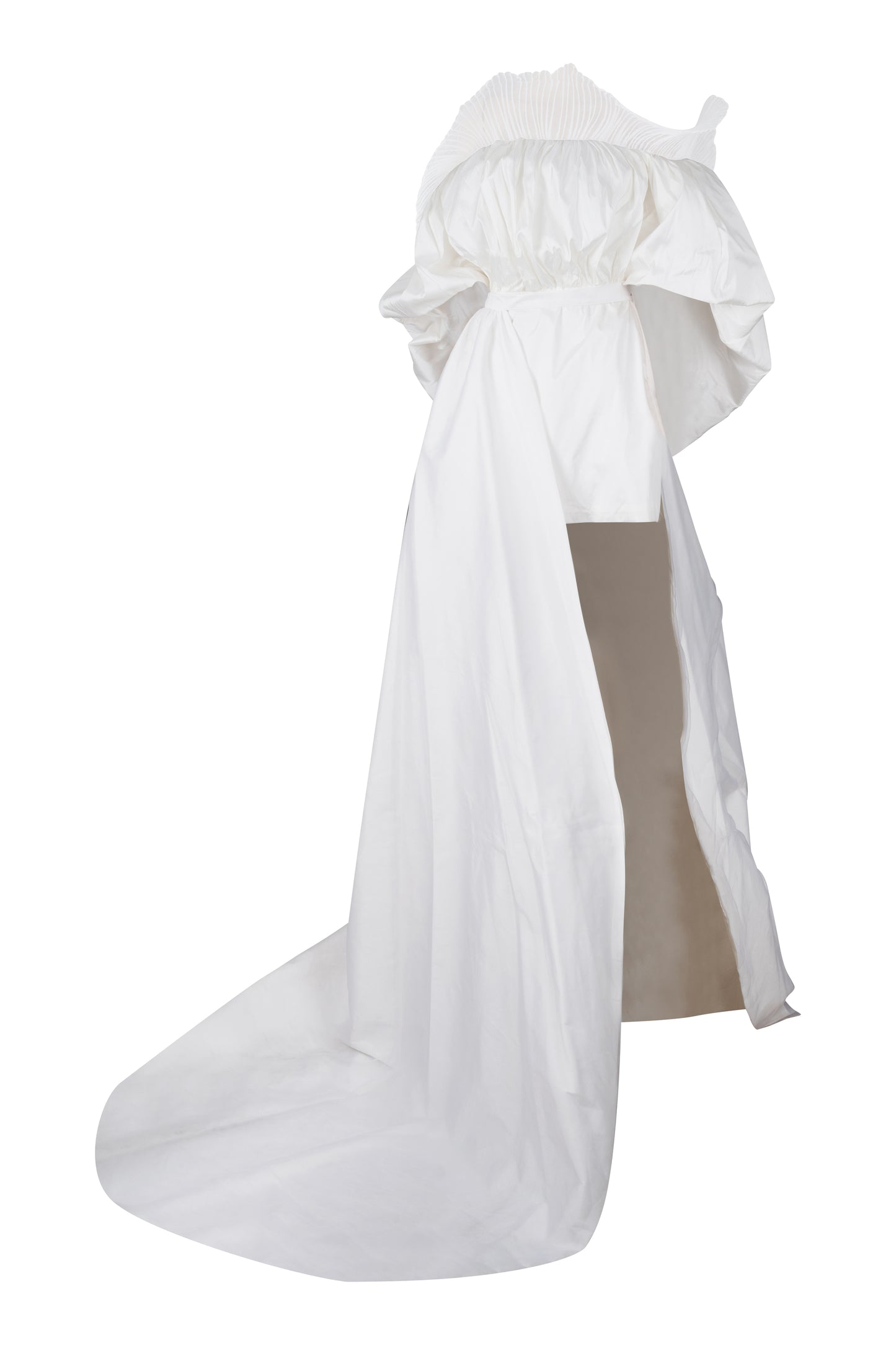White Taffeta Mini Dress