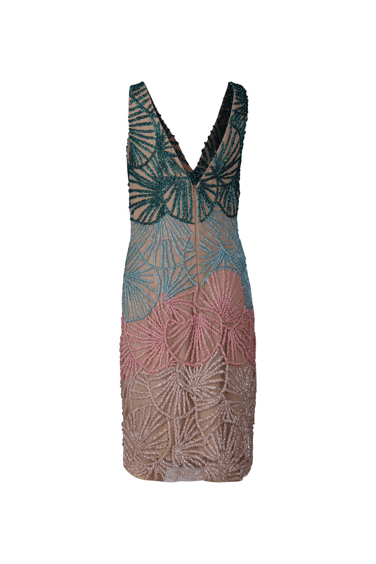 Pink and Green and Beaded Dress