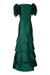Green Taffeta Gown