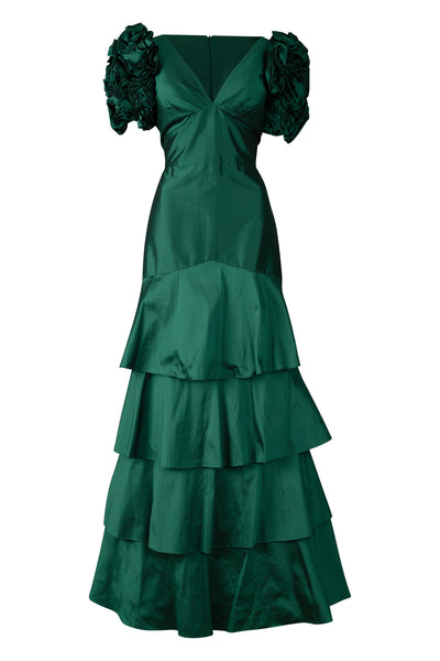 Green Taffeta Gown