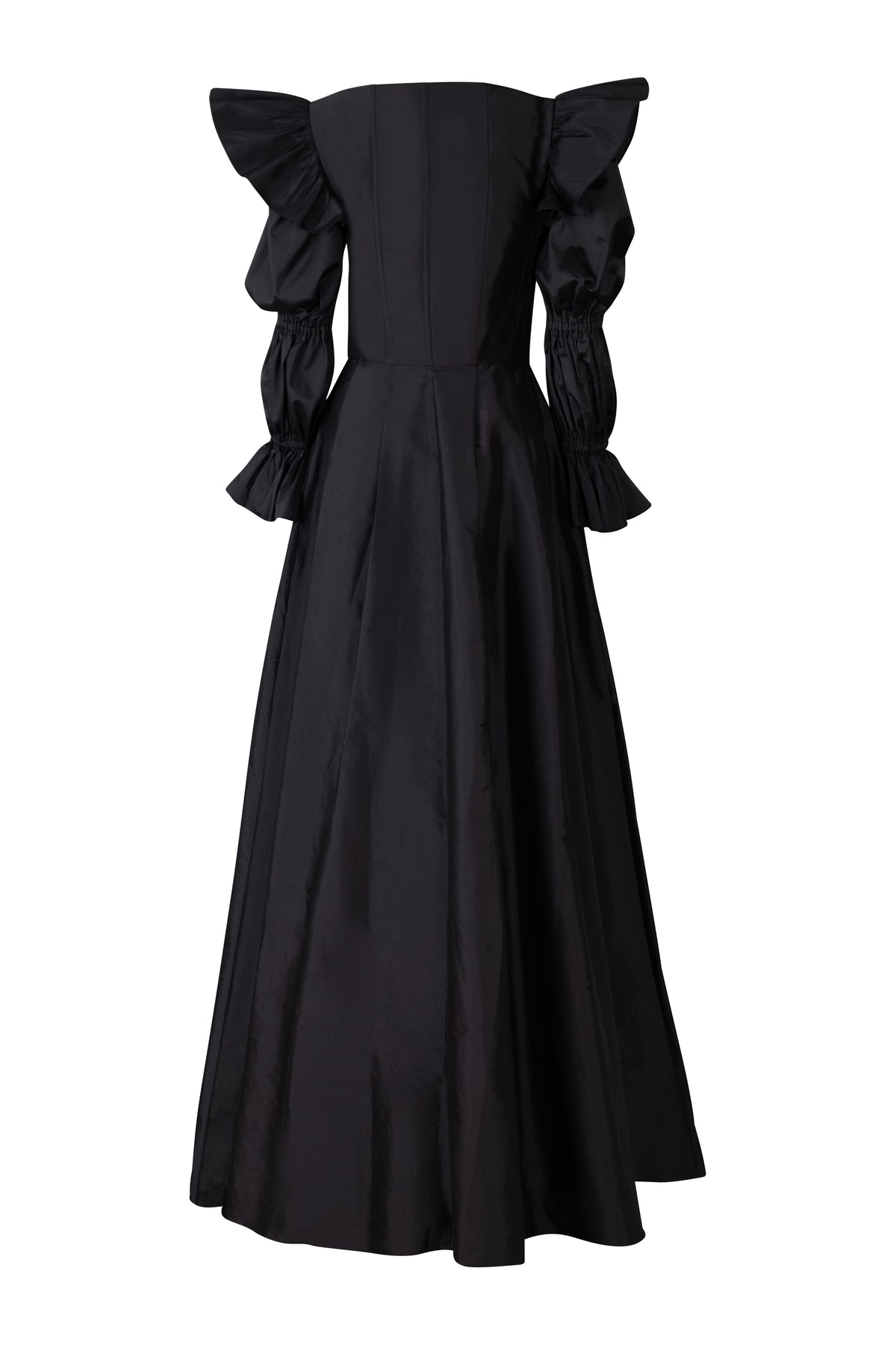 Two Piece Black Taffeta Cape