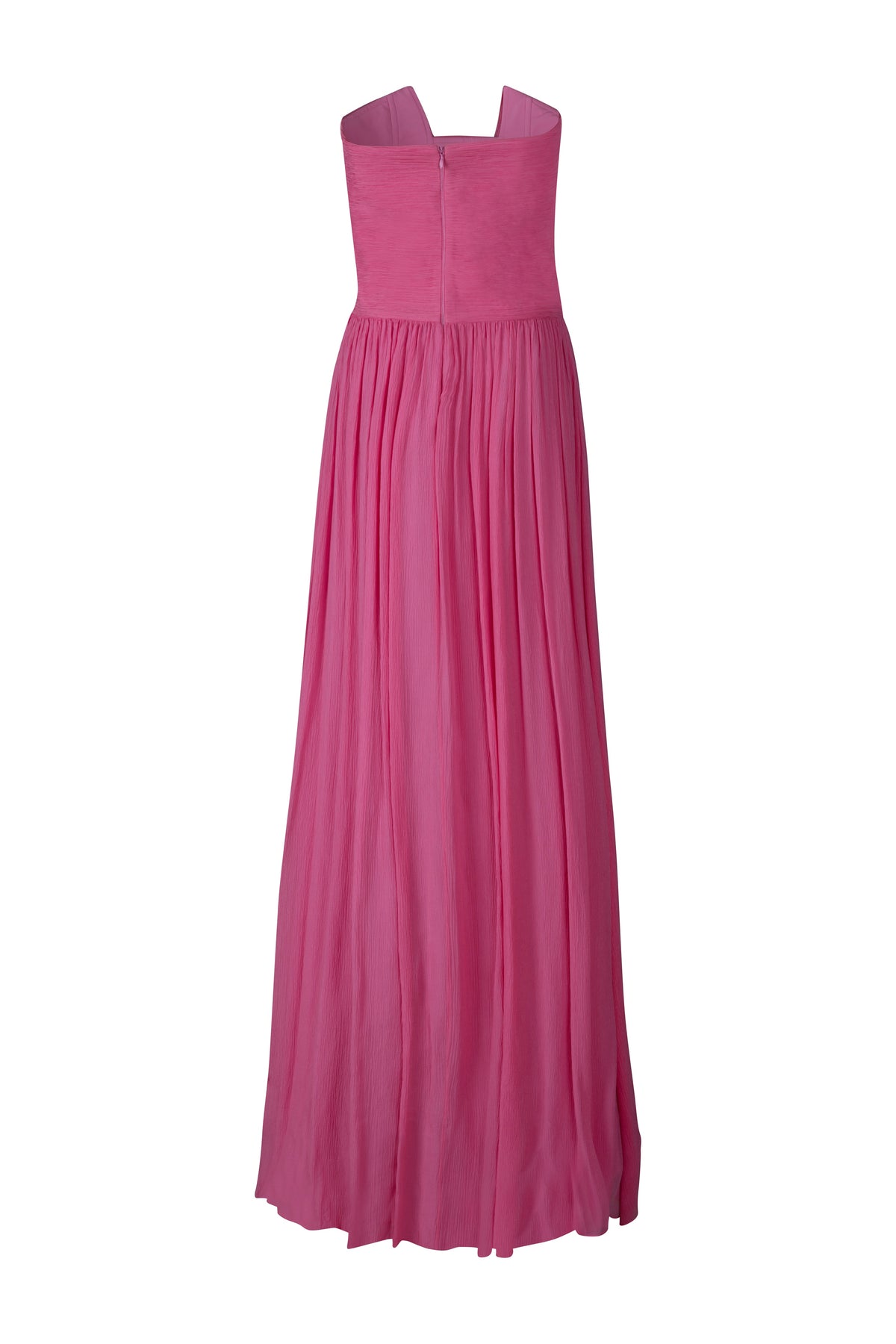 Bubble Gum Strapless Silk Dress