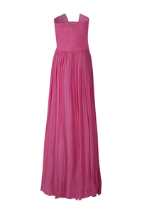 Bubble Gum Strapless Silk Dress