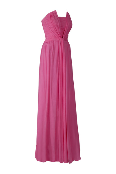 Bubble Gum Strapless Silk Dress