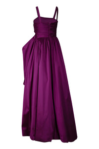 Purple One Side Open Leg Side Gown