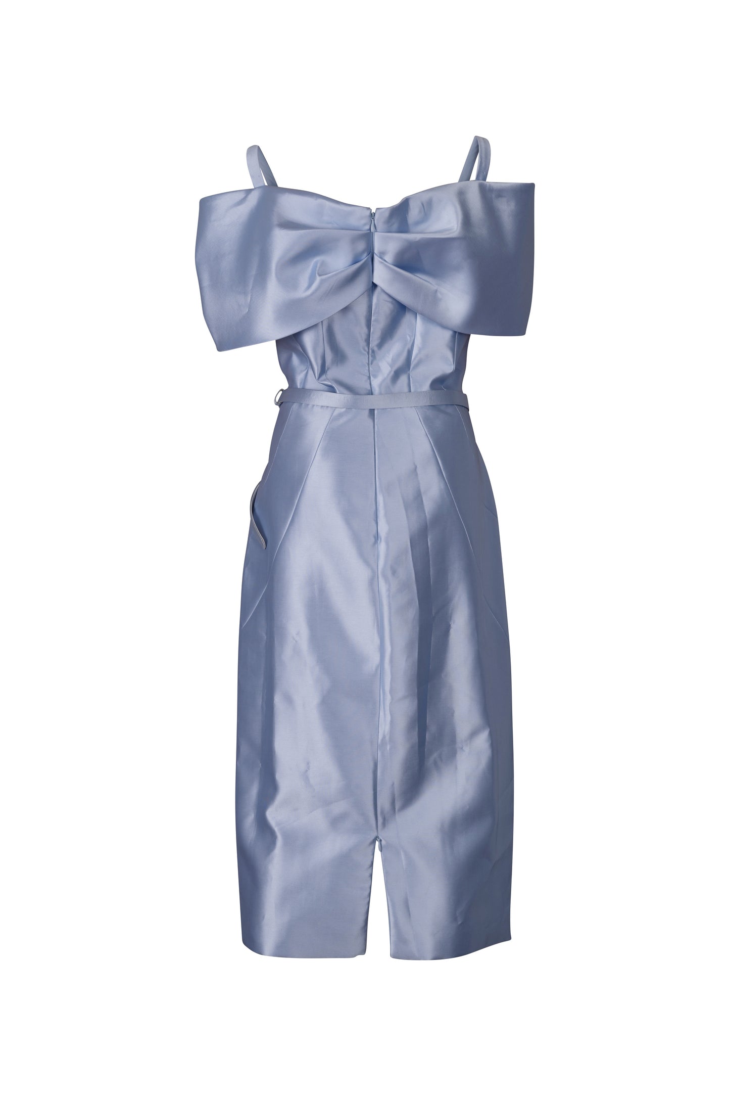 Sky Blue Cold Shoulder Midi Dress