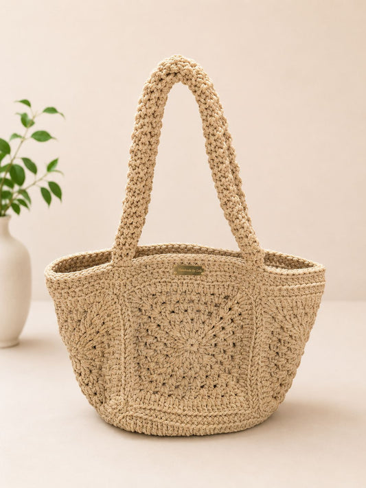 Sand Crochet Beach Bag