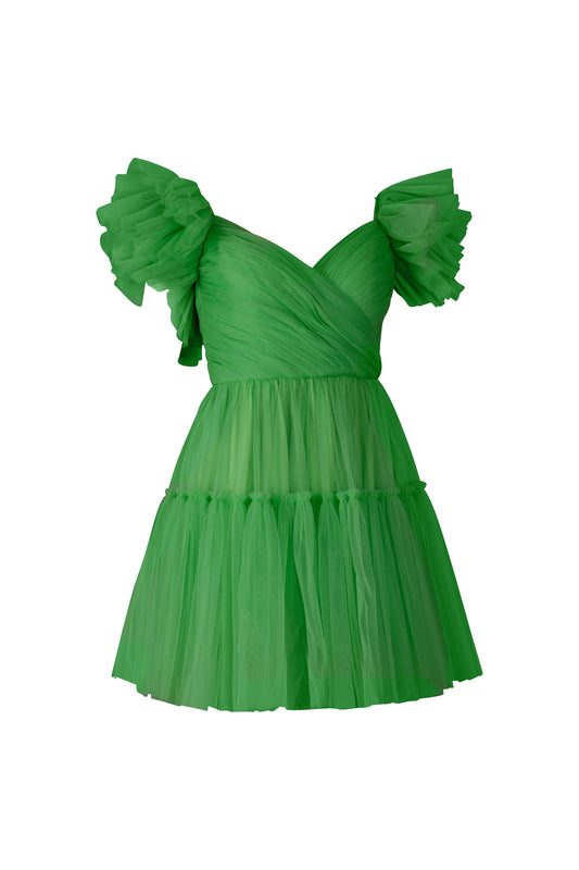 Tulle Lime Green Cocktail Dress