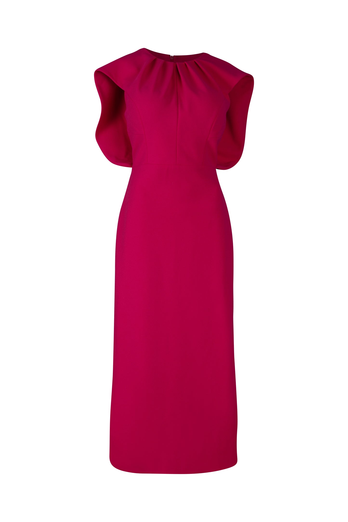 Pink Scuba Midi Dress