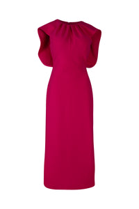Pink Scuba Midi Dress