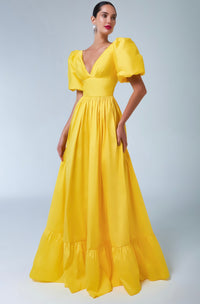 Yellow Taffeta Dress