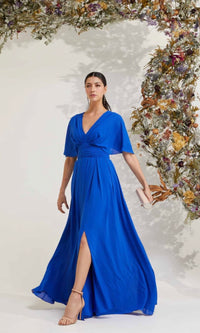Cobalt Blue Pleated Dress
