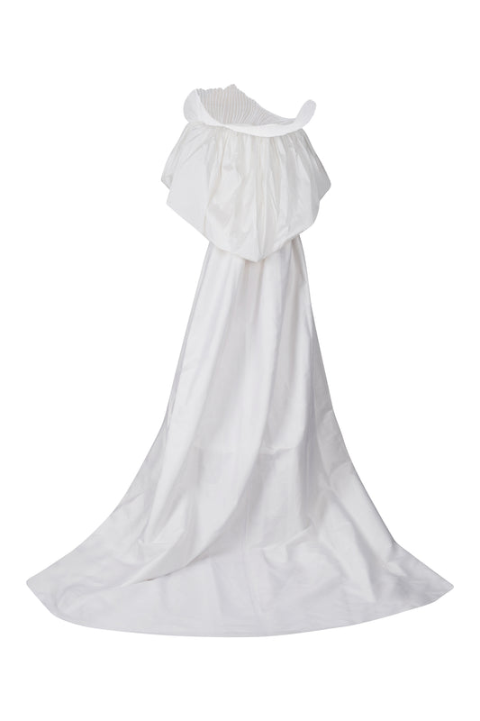 White Taffeta Mini Dress